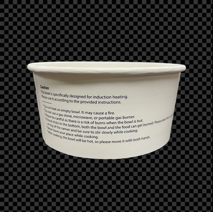 Disposable Ramen Paper Induction Bowl- Compatible with EZ COOK (300pc, non-custom)